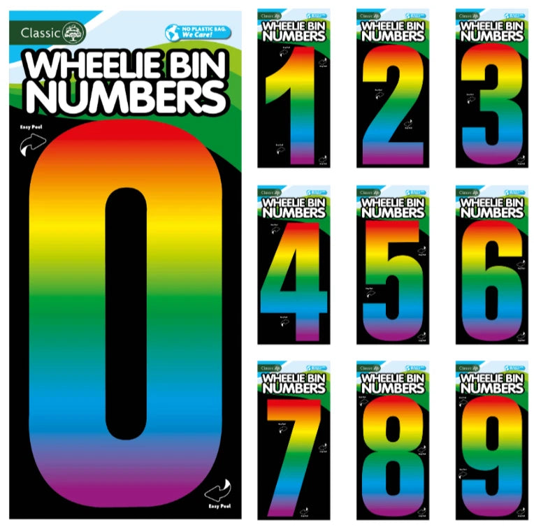 Durable Wheelie Bin Numbers – Weatherproof Stickers for Easy Identification