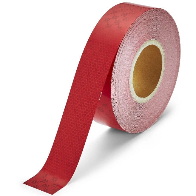 Red Microprismatic Reflective Tape - 5 Year Performance