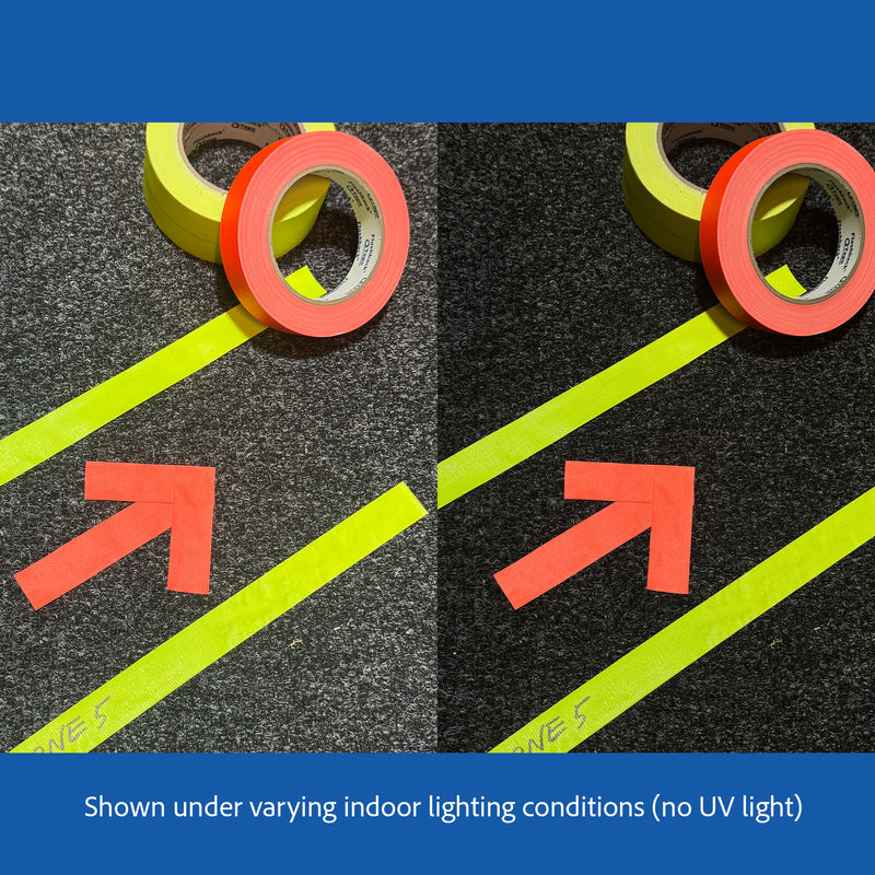 Flashback® Hi-Vis Fluorescent Cloth Marking Tape – UV/Blacklight Reactive | Colours & Bulk Packs