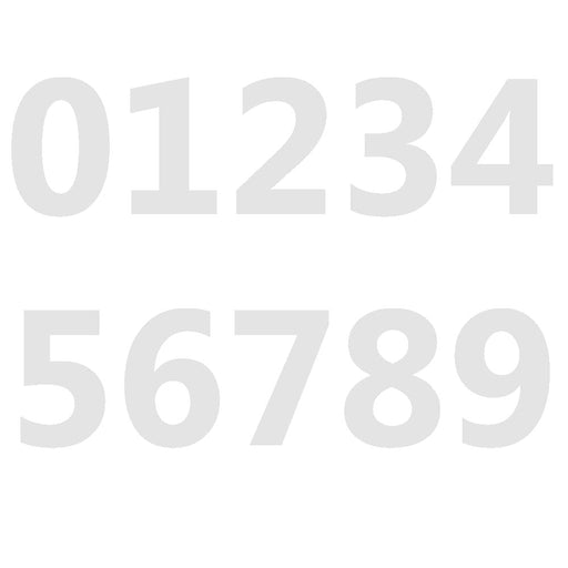 White Wheelie Bin Numbers - Flashback Tape