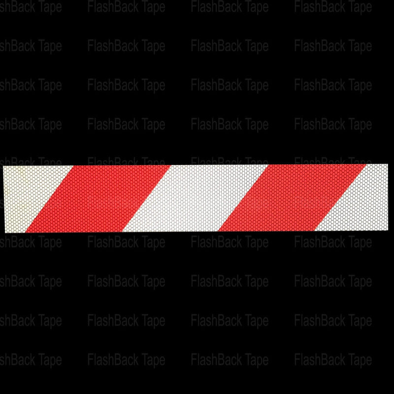 Red & Silver Chevron Glass Bead Reflective Tape - Flashback Tape