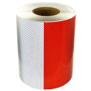 Red / White Glass Bead Reflective Tape for Barriers & Posts. - Flashback Tape