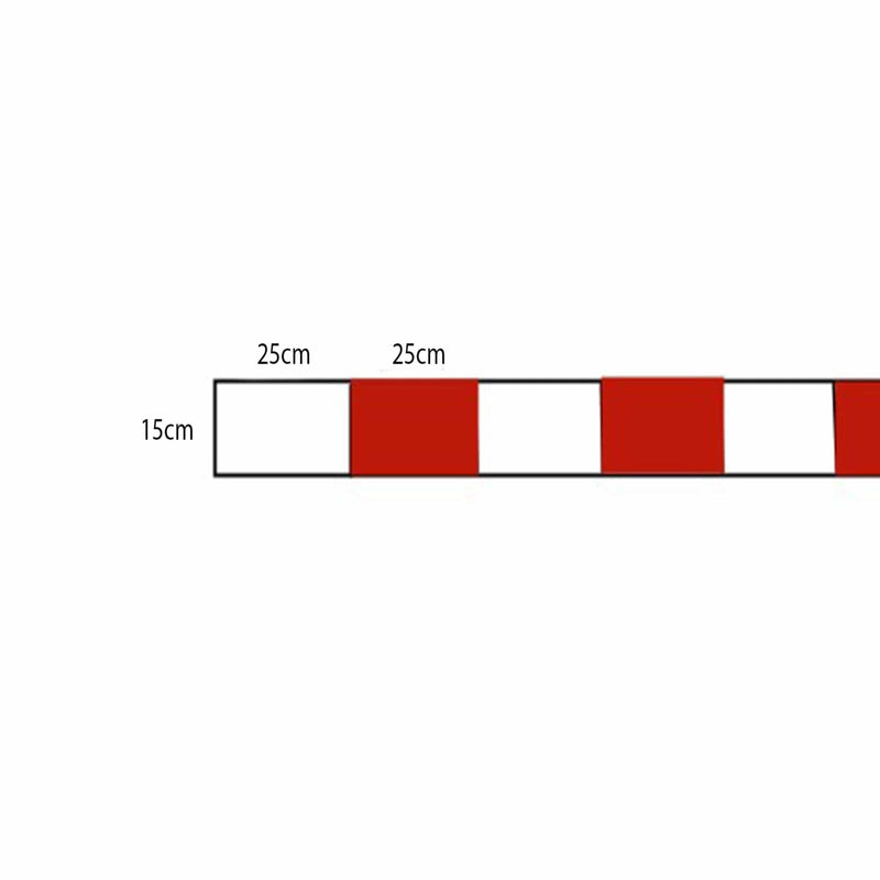 Red / White Glass Bead Reflective Tape for Barriers & Posts. - Flashback Tape
